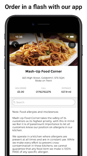 Android application Mash-Up Food Corner screenshort
