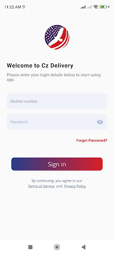 Android application Comfort Zone Delivery Boy screenshort