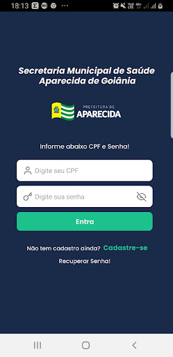 Android application Aparecida Saúde - Paciente screenshort