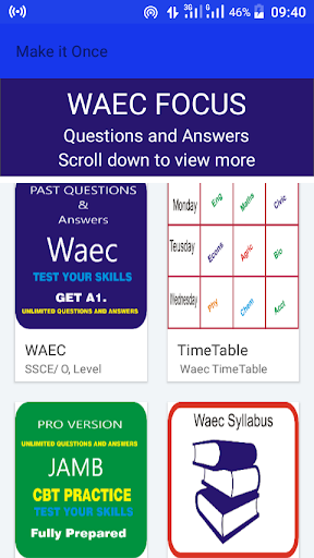 Waec, Wassce Focus Screen 2