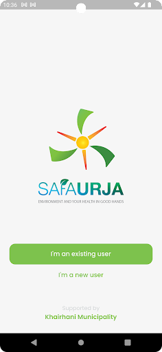 Android application Safa Urja screenshort