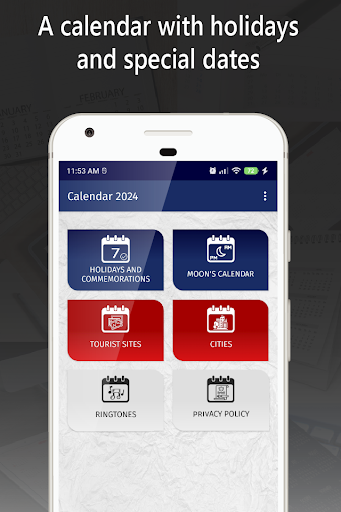 Android application usa calendar 2024 screenshort