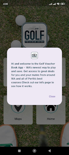 Android application The Golf Voucher Book screenshort