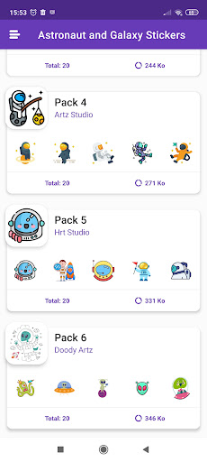 Astronaut & Galaxy Stickers Screen 2