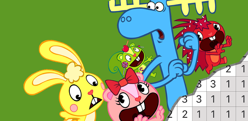 Coloring By Number For Happy Tree Friends Pixel