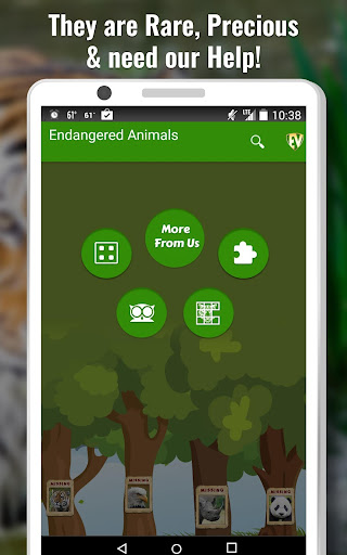Screenshot of Endangered Animals Offline App