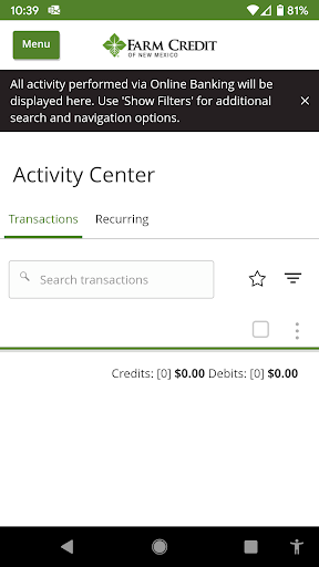 FCNM eBanking App Screen 3