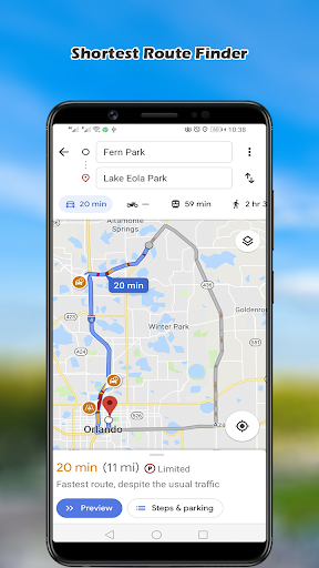 Navigation, GPS Route finder Screen 2