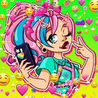 cute girl daycar sticker emoji