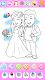 screenshot of Princess Wedding Coloring Game
