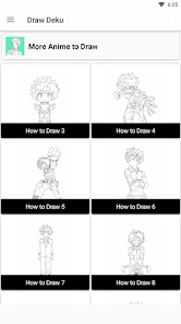 Captura 1 How to Draw Deku Hero Academia android