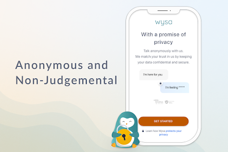 Wysa: Anxiety, therapy chatbot Screenshot