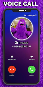 Grimace Shake Face Fake Call