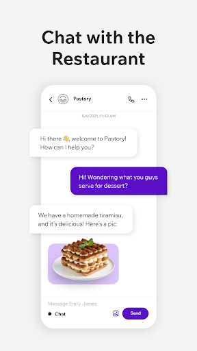Screenshot of Dine by Wix