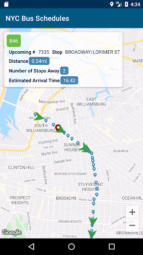 Bus Schedules in NYC Screen 2