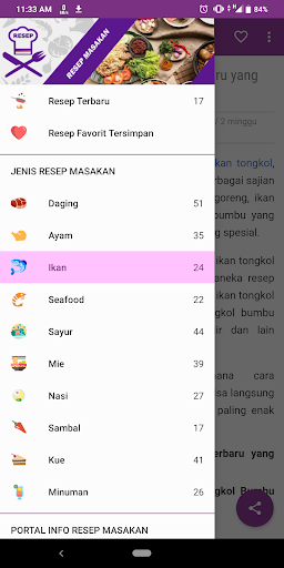 Android application Resep Masakan Indonesia screenshort