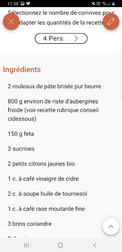 Saveurs : Recettes de cuisine Screen 3