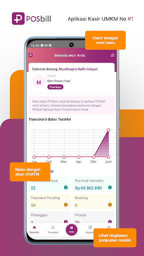 Android application Aplikasi Kasir Online POSbill screenshort