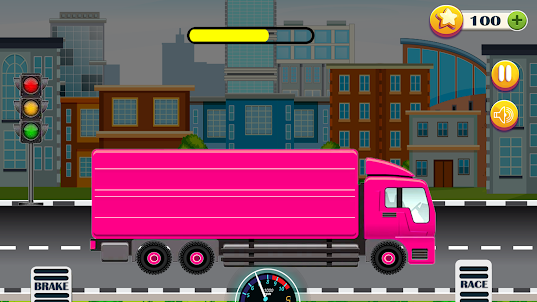 Lastwagen-Fahrspiel für Kinder