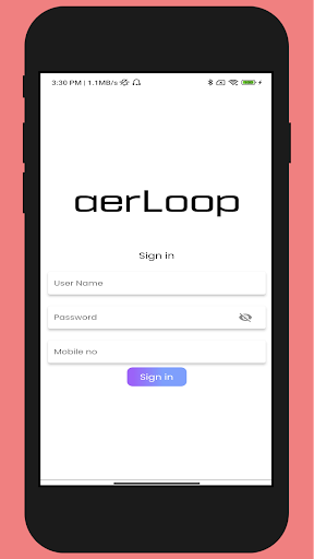 Android application aerLoop Connect screenshort