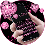 Pink Heart Diamond Keyboard icon