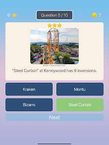 Captura de Pantalla 17 Roller Coaster Quiz android