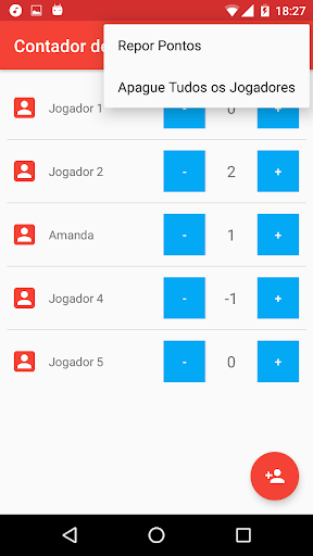 Visualização do aplicativo