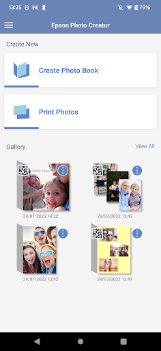 Android application Epson Photo Creator screenshort