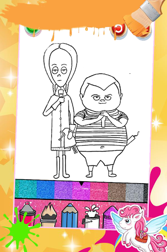 Wednesday Addams Coloring Book Screenshot