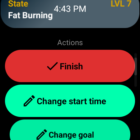 Intermittent Fasting - Wear OS Screen 2