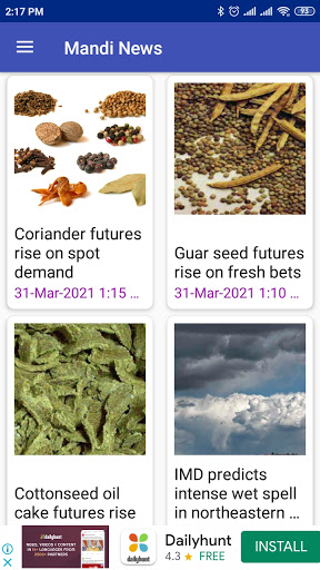 Android application Mandi News screenshort