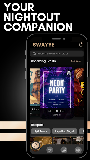 Android application SWAYYE screenshort