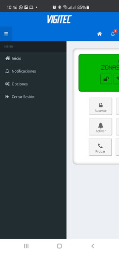 Vigitec Alarma Screen 2