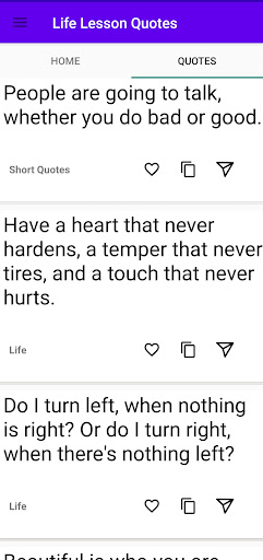 Life Lesson Quotes Screen 2