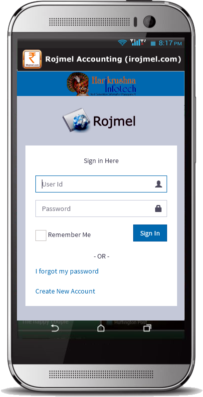 Android application Rojmel Accounting screenshort