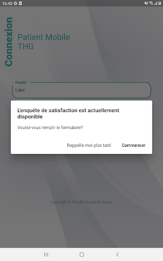 Patient mobile THG Screen 2