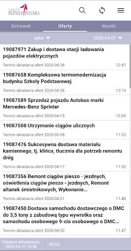 Przetargi GBP Screen 2