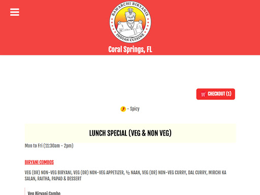 Android application Bawarchi Fort Lauderdale screenshort