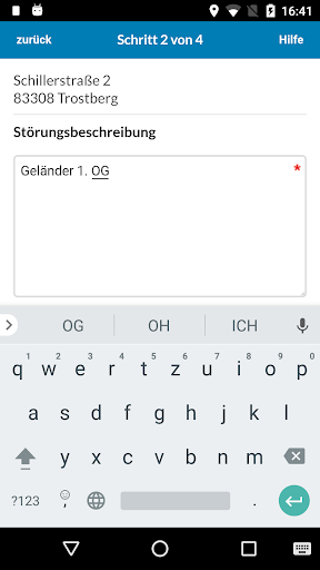 Neue Heimat Störungsmelder Screen 2