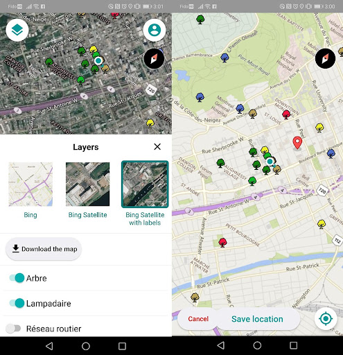 Android application JMap Survey screenshort