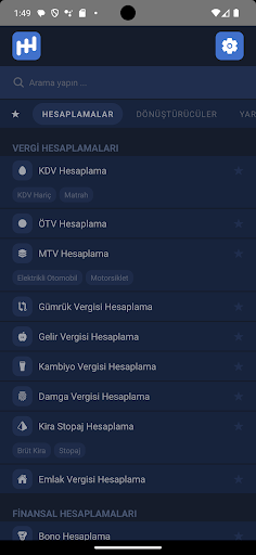 Android application Hemen Hesapla screenshort