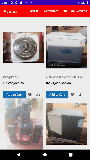 Ayotaz Online Shopping Screen 2