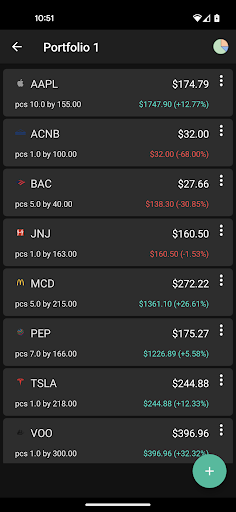 MultiPortfolio - Track assets Screen 2