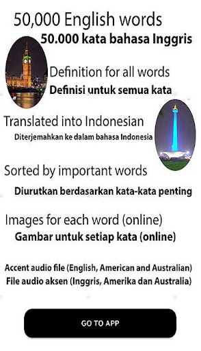 Android application English indonesian dictionary screenshort