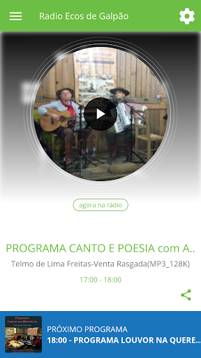 Android application Radio Ecos de Galpão screenshort