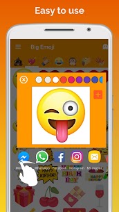 Big Emoji, large emojis, stickers for WhatsApp For PC installation