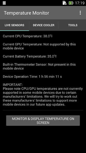 Temperature Monitor - CPU, GPU 1.8.0 screenshots 1