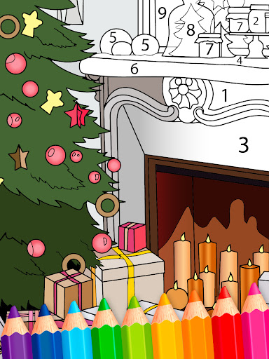 Interior Coloring By Numbers Screen 2
