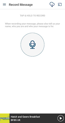 BFBS Radio Mobile APP Screen 3