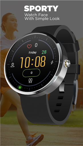 Digital watch face wear os Q03 Screen 3